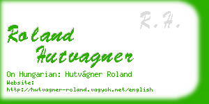 roland hutvagner business card